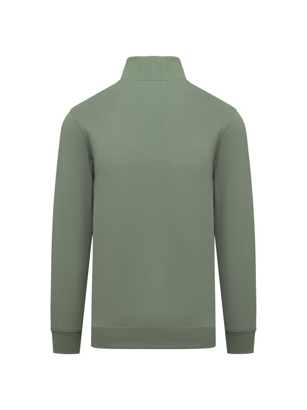 Sweatshirt eco-responsável gola subida 1/2 fecho de homem
