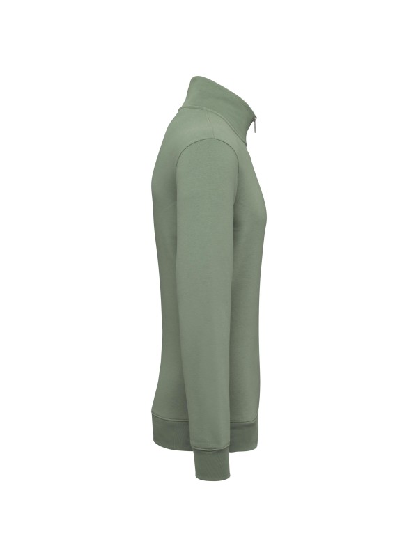 Sweatshirt eco-responsável gola subida 1/2 fecho de homem