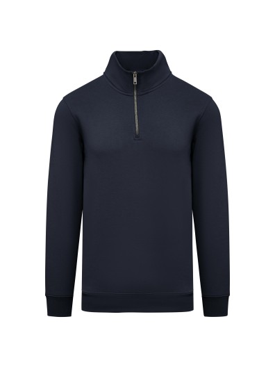 Sweatshirt eco-responsável gola subida 1/2 fecho de homem Sweatshirt eco-responsável gola subida 1/2 fecho de homem