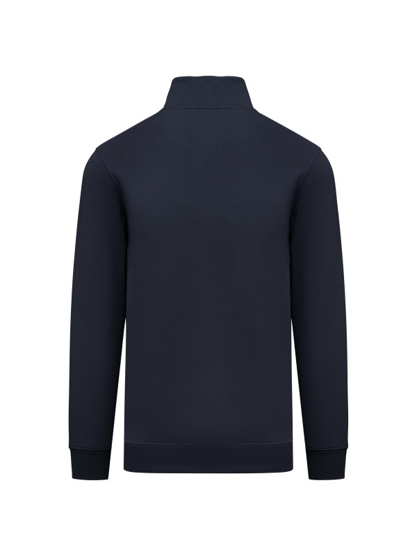 Sweatshirt eco-responsável gola subida 1/2 fecho de homem