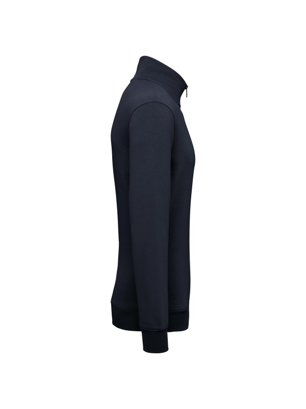 Sweatshirt eco-responsável gola subida 1/2 fecho de homem