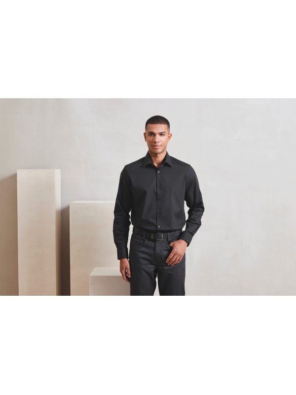 Camisa de popeline de manga comprida RECYCLIGHT para homem