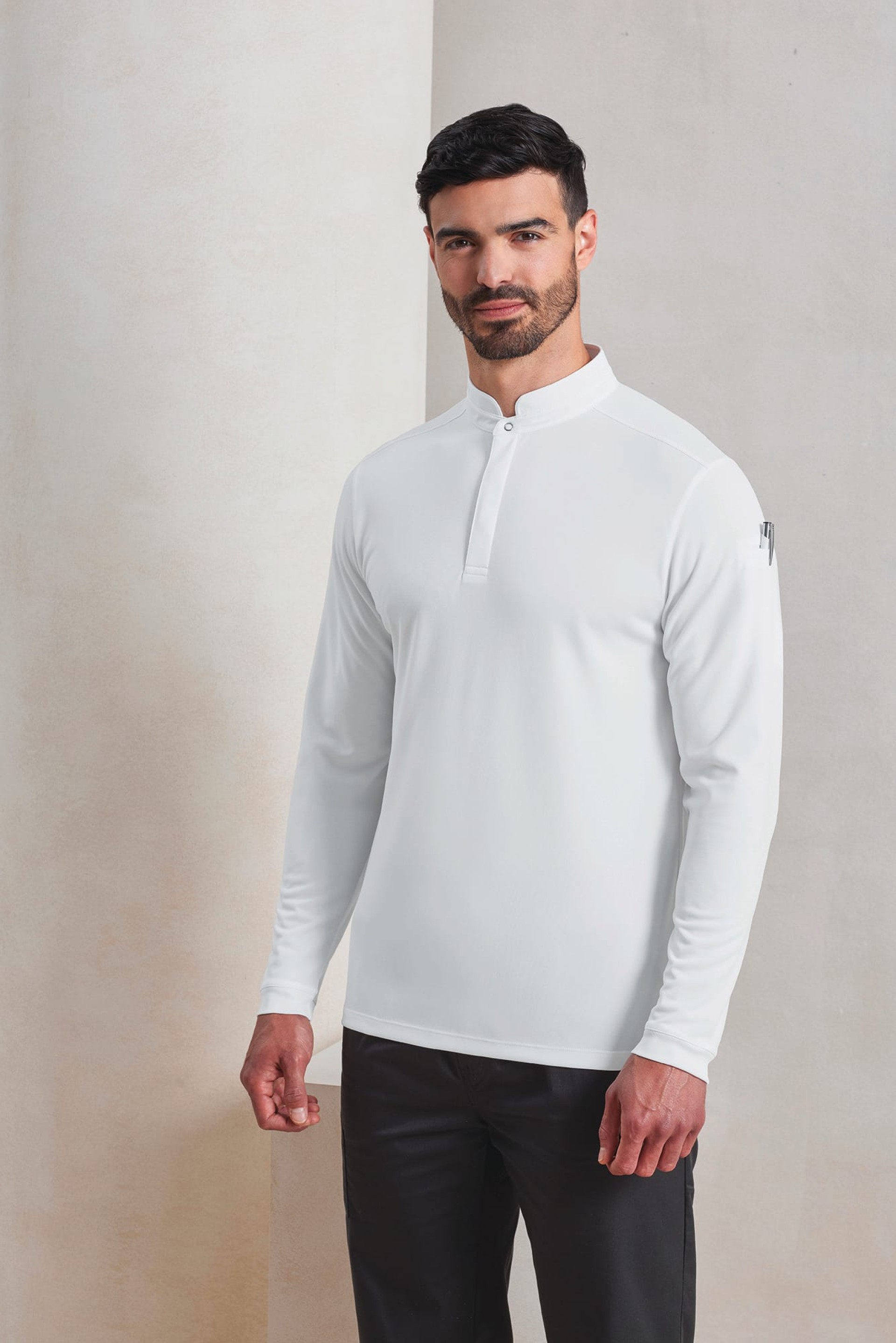 Polo de Chef Coolchecker Essential de manga comprida