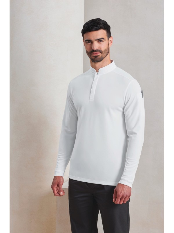 Polo de Chef Coolchecker Essential de manga comprida