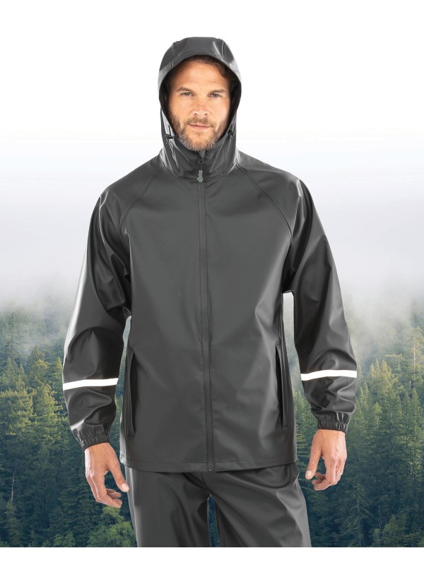 Casaco impermevel Prism PU com faixas refletoras