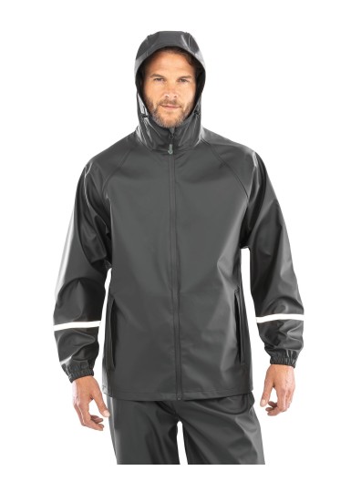 Casaco impermevel Prism PU com faixas refletoras