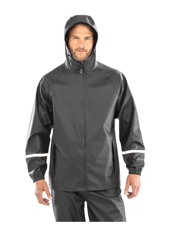 Casaco impermevel Prism PU com faixas refletoras