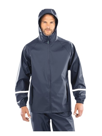 Casaco impermevel Prism PU com faixas refletoras