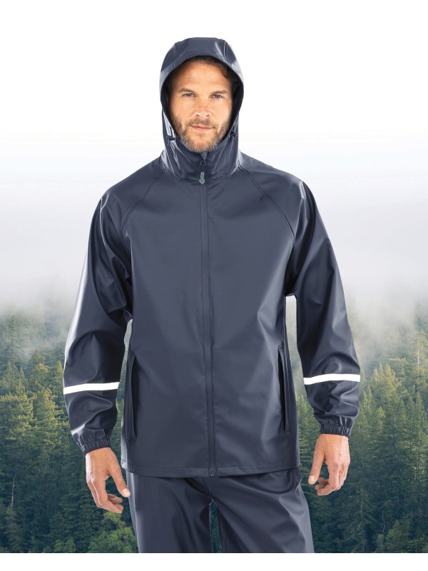 Casaco impermevel Prism PU com faixas refletoras