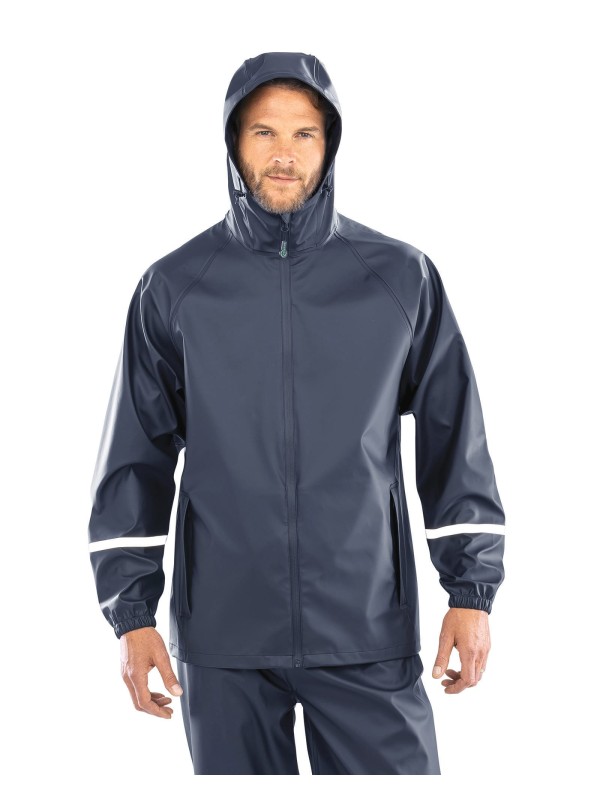 Casaco impermevel Prism PU com faixas refletoras