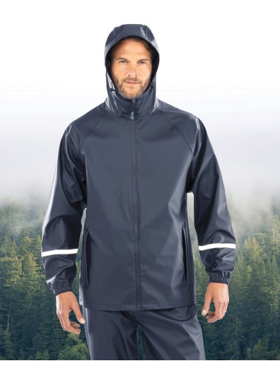 Casaco impermevel Prism PU com faixas refletoras