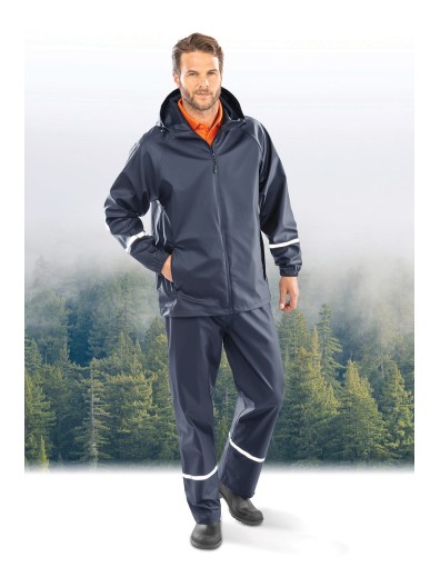 Casaco impermevel Prism PU com faixas refletoras