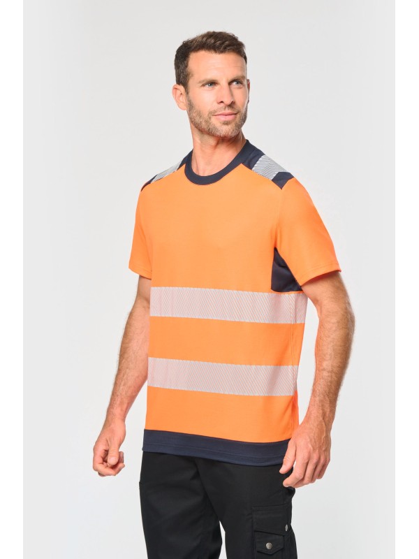 T-shirt de seguran�a em material reciclado manga curta unissexo