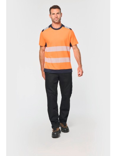 T-shirt de seguran�a em material reciclado manga curta unissexo