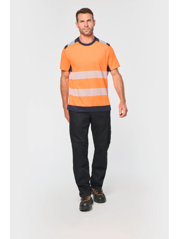T-shirt de seguran�a em material reciclado manga curta unissexo