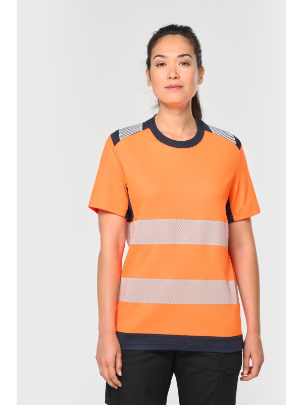 T-shirt de seguran�a em material reciclado manga curta unissexo