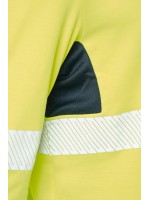 T-shirt de seguran�a em material reciclado decote redondo manga comprida unissexo