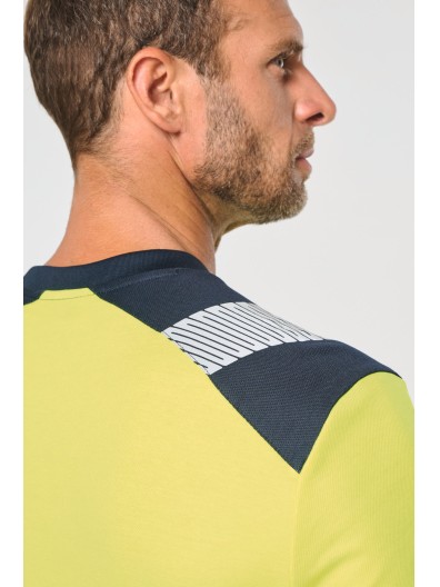T-shirt de seguran�a em material reciclado decote redondo manga comprida unissexo