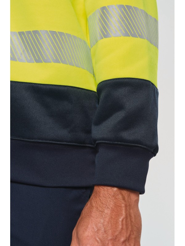 Sweatshirt de seguran�a em material reciclado decote redondo unissexo