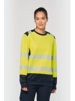 Sweatshirt de seguran�a em material reciclado decote redondo unissexo