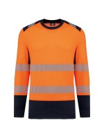 Sweatshirt de seguran�a em material reciclado decote redondo unissexo