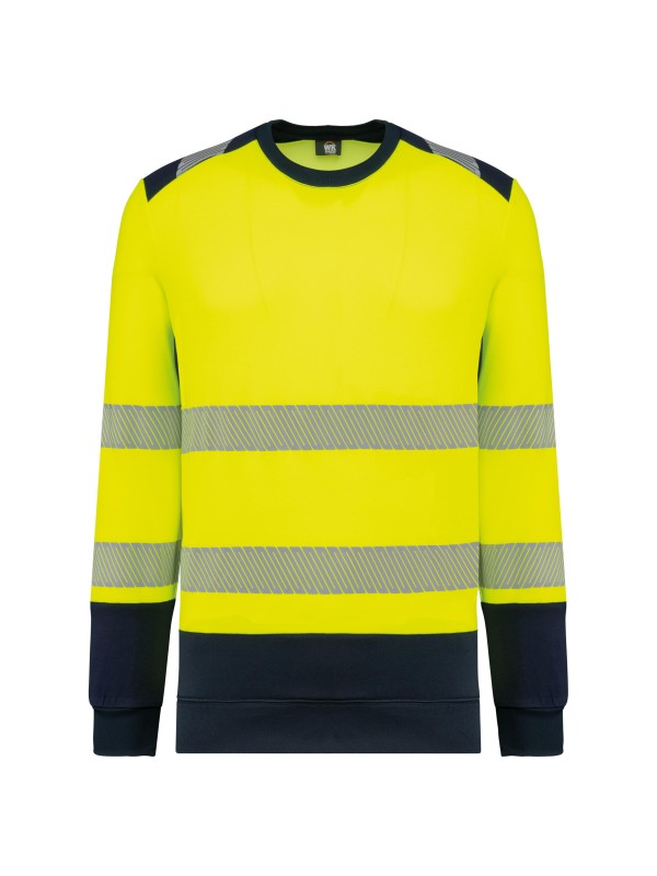 Sweatshirt de seguran�a em material reciclado decote redondo unissexo
