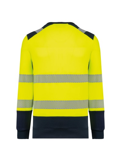 Sweatshirt de segurança em material reciclado decote redondo unissexo Sweatshirt de segurança em material reciclado decote redondo unissexo