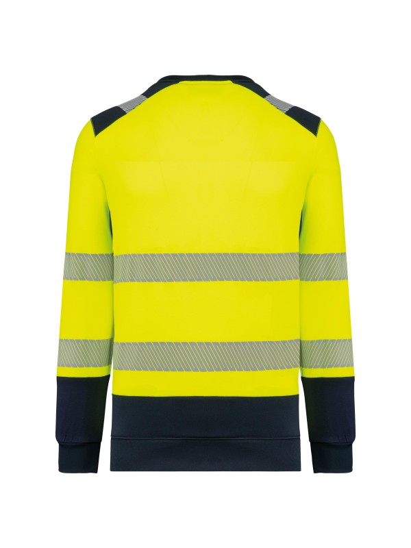 Sweatshirt de seguran�a em material reciclado decote redondo unissexo