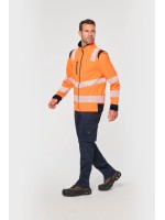 Casaco softshell de seguran�a em material reciclado com mangas amov�veis unissexo