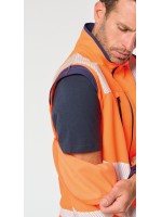 Casaco softshell de seguran�a em material reciclado com mangas amov�veis unissexo