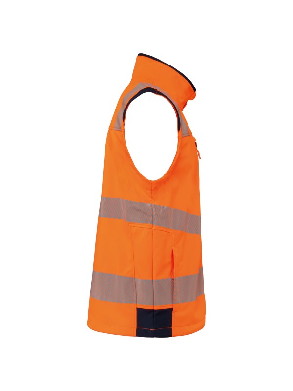 Casaco softshell de seguran�a em material reciclado com mangas amov�veis unissexo