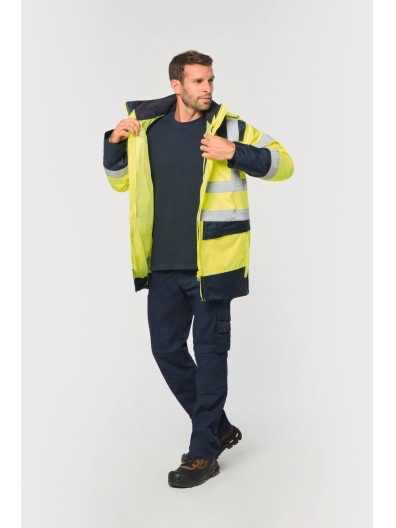 Parka de seguran�a em material reciclado 4 em 1 unissexo