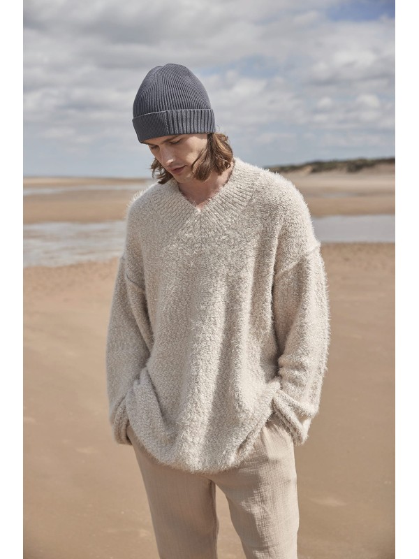 Gorro de algodo biolgico com patch tcnico