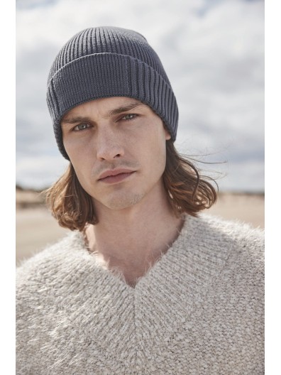 Gorro de algodo biolgico com patch tcnico