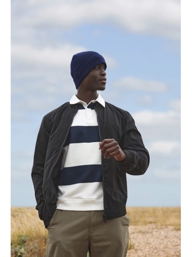 Gorro de algodo biolgico com patch tcnico