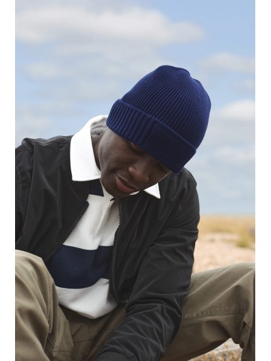 Gorro de algodo biolgico com patch tcnico