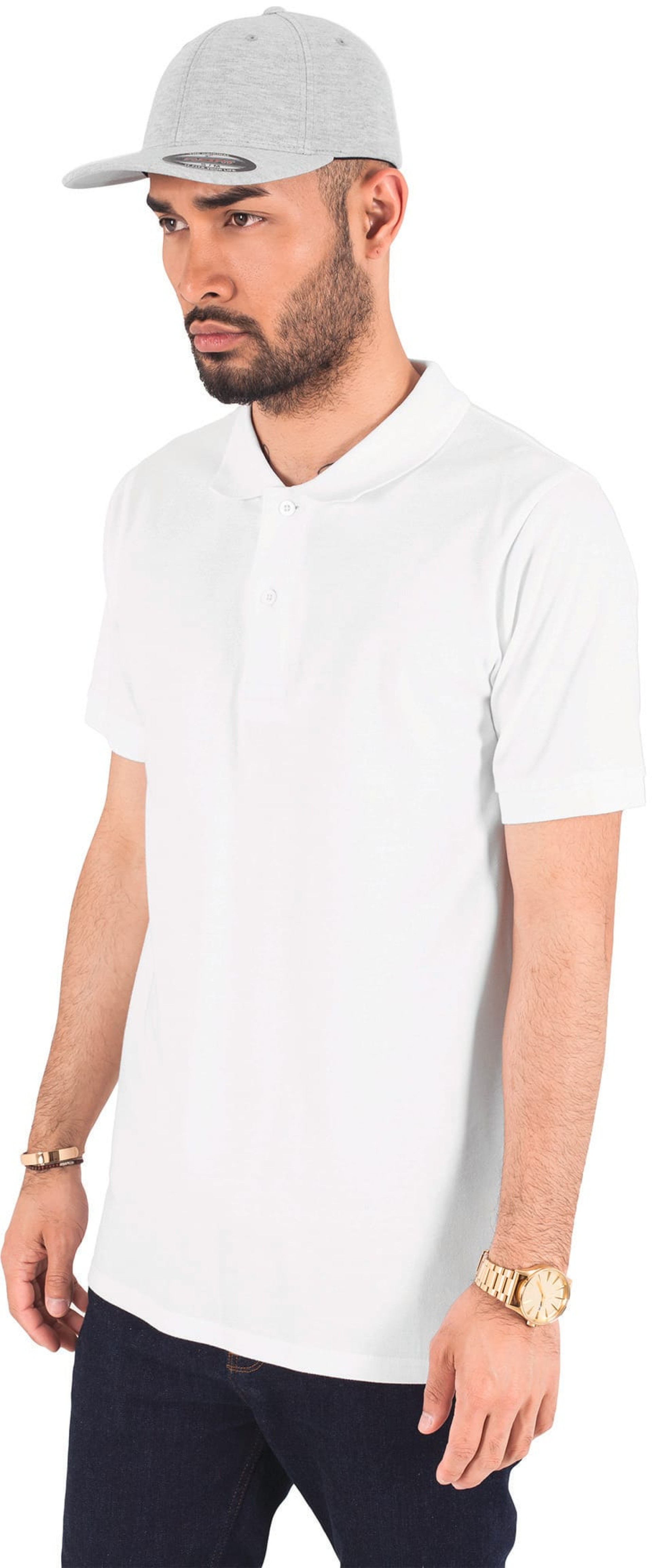 Boné com 6 painéis em Jersey