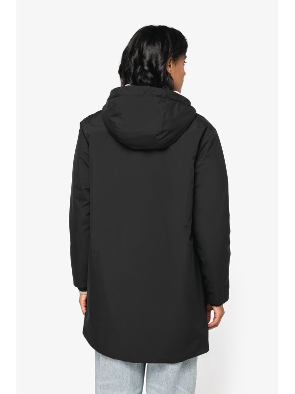 Casaco eco-responsvel impermevel com forro em sherpa unissexo