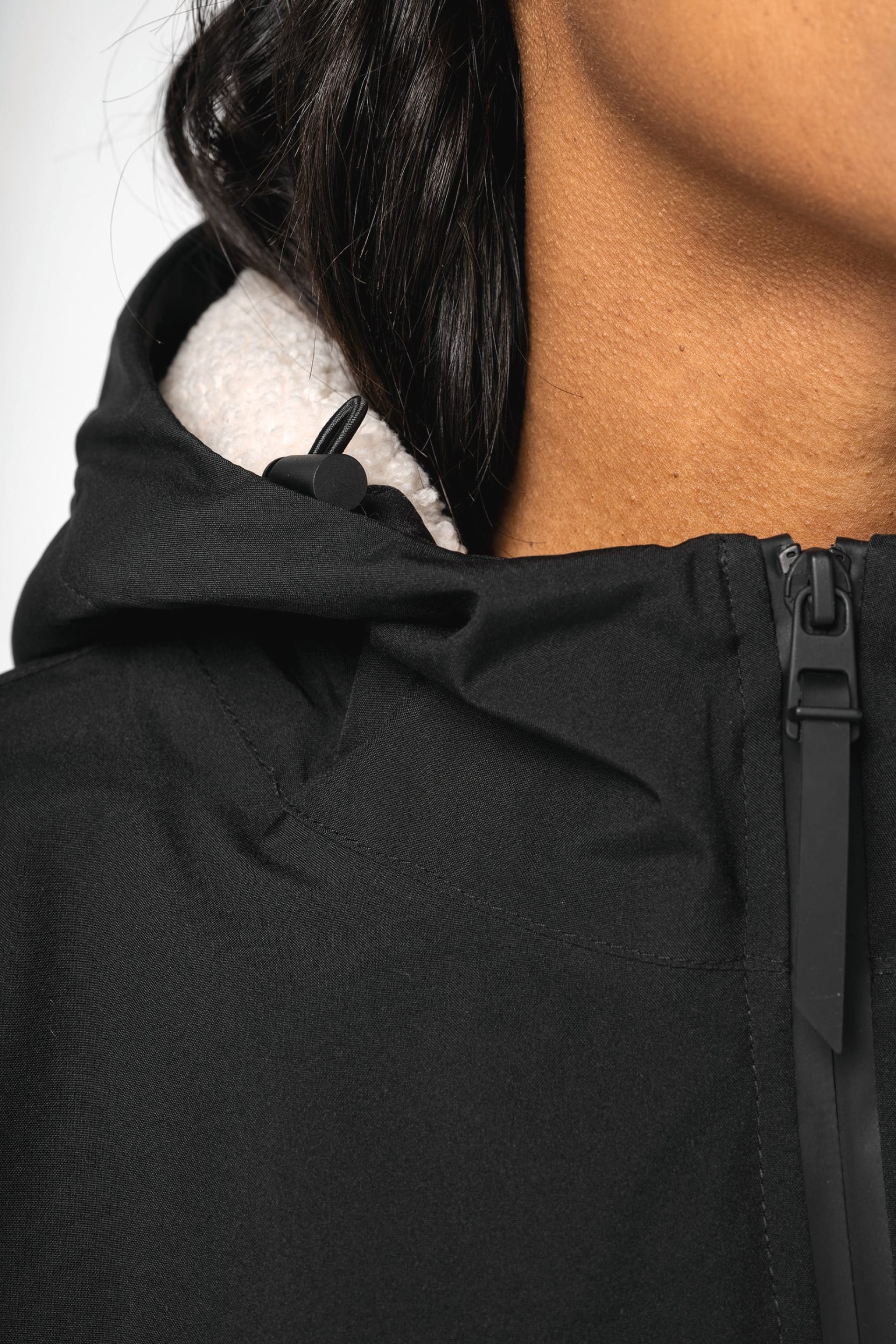 Casaco eco-responsável impermeável com forro em sherpa unissexo