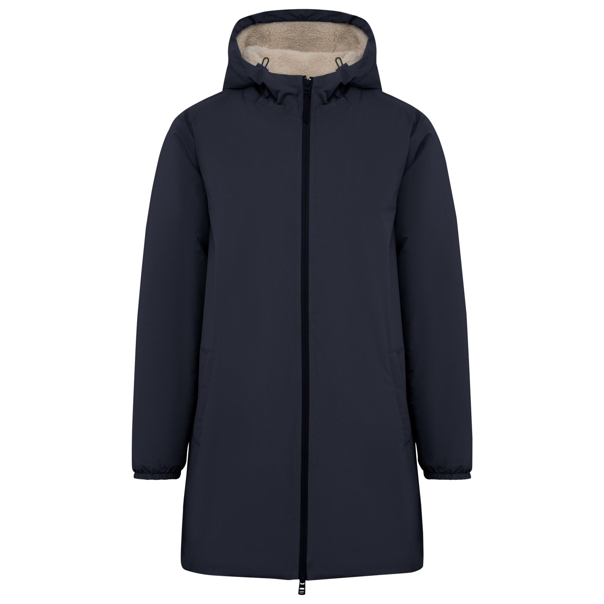 Casaco eco-responsável impermeável com forro em sherpa unissexo