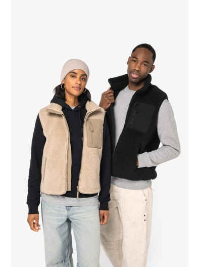 Colete eco-responsvel em sherpa unissexo