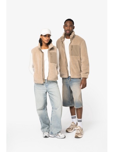 Colete eco-responsvel em sherpa unissexo