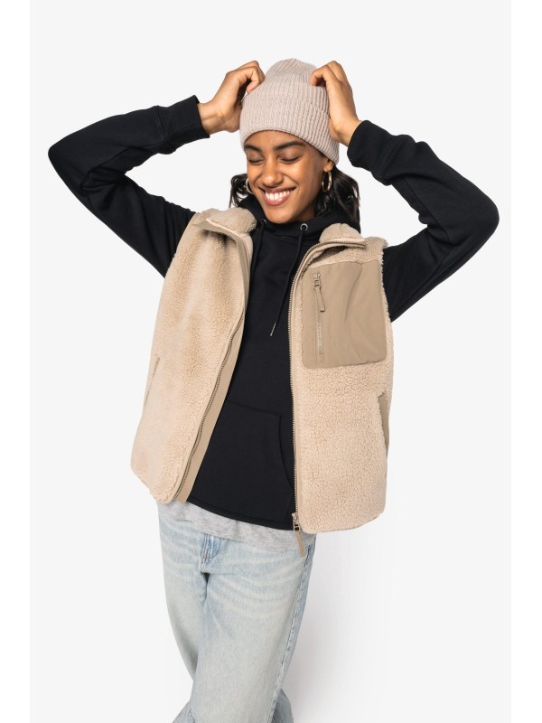 Colete eco-responsvel em sherpa unissexo