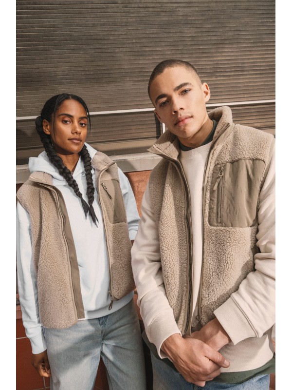 Colete eco-responsvel em sherpa unissexo