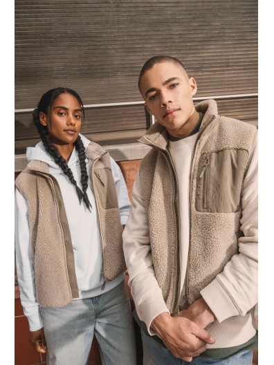 Colete eco-responsvel em sherpa unissexo