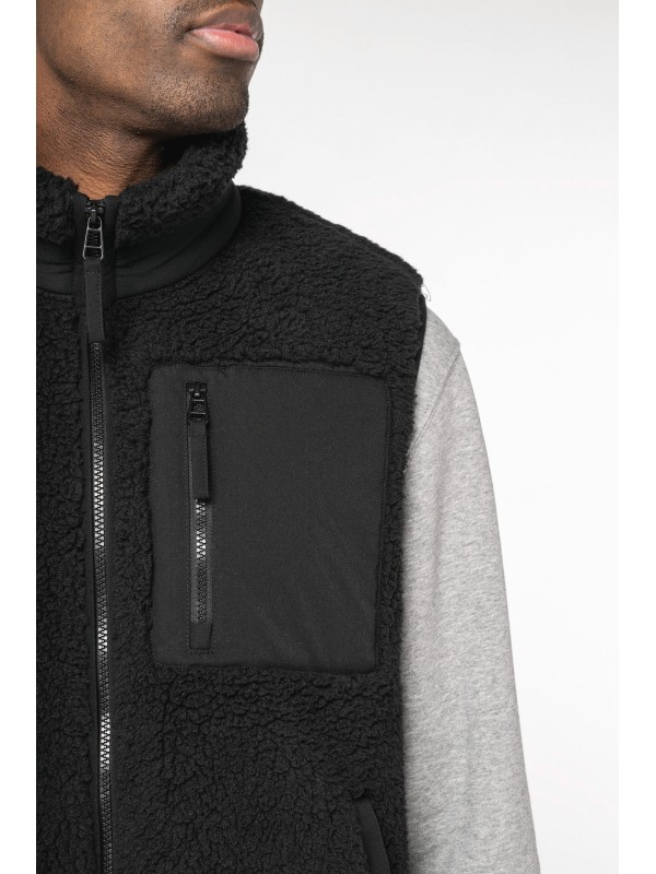 Colete eco-responsvel em sherpa unissexo