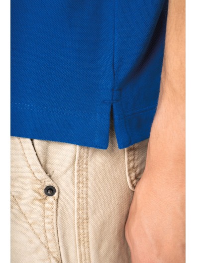 Polo eco-respons�vel em malha piqu� de homem