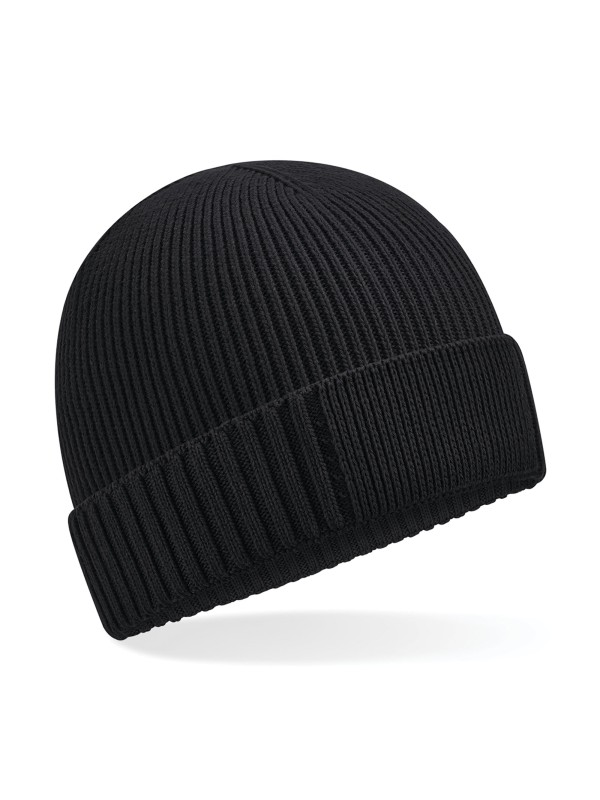 Gorro de algodo biolgico com patch tcnico