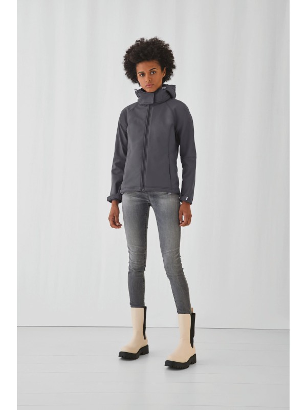 Casaco softshell de senhora com capuz - CGJW937