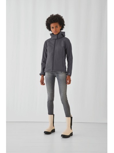 Casaco softshell de senhora com capuz - CGJW937